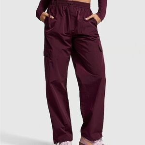 1199 NWT Pink Victoria's Secret Parachute Cargo Pants Wild Rose Small
